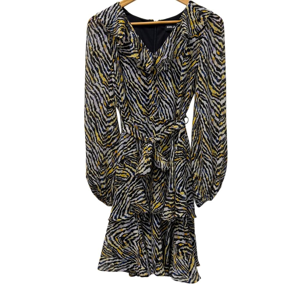 KARL LAGERFELD ZEBRA PRINT WOMAN'S DRESS SIZE 2